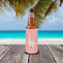 Load image into Gallery viewer, Embden Goose Pink Check   Hugger for slim cans