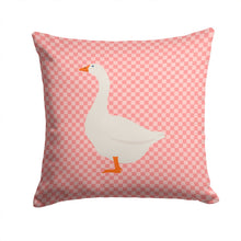 Load image into Gallery viewer, Embden Goose Pink Check Throw Pillow - 14x14 Decorative Pillow – Art for Your Home &amp; Patio BB7892PW1414