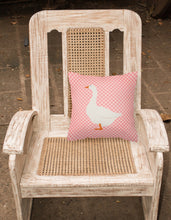 Load image into Gallery viewer, Embden Goose Pink Check Fabric Decorative Pillow BB7892PW1818