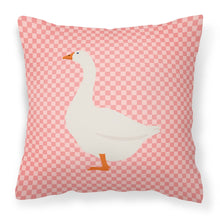 Load image into Gallery viewer, Embden Goose Pink Check Fabric Decorative Pillow BB7892PW1818