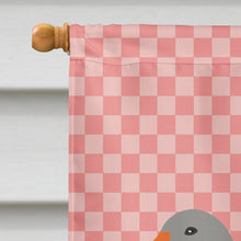 Load image into Gallery viewer, Pilgrim Goose Pink Check Flag Canvas House Size BB7893CHF