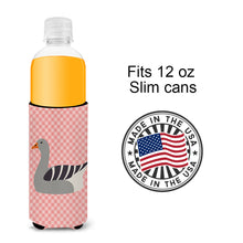 Load image into Gallery viewer, Pilgrim Goose Pink Check   Hugger for slim cans