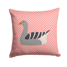 Load image into Gallery viewer, Pilgrim Goose Pink Check Throw Pillow - 14x14 Decorative Pillow – Art for Your Home &amp; Patio BB7893PW1414