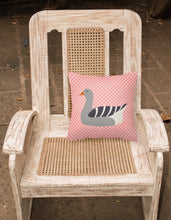 Load image into Gallery viewer, Pilgrim Goose Pink Check Fabric Decorative Pillow BB7893PW1818