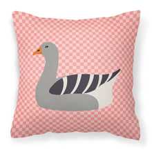 Load image into Gallery viewer, Pilgrim Goose Pink Check Fabric Decorative Pillow BB7893PW1818