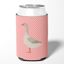 Load image into Gallery viewer, Steinbacher Goose Pink Check Can or Bottle Hugger BB7894CC