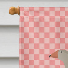 Load image into Gallery viewer, Steinbacher Goose Pink Check Flag Canvas House Size BB7894CHF