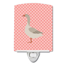 Load image into Gallery viewer, Steinbacher Goose Pink Check Ceramic Night Light BB7894CNL