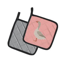 Load image into Gallery viewer, Steinbacher Goose Pink Check Pot Holders - Set of 2 - Heat-Resistant Kitchen Essentials BB7894PTHD