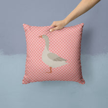 Load image into Gallery viewer, Steinbacher Goose Pink Check Throw Pillow - 14x14 Decorative Pillow – Art for Your Home &amp; Patio BB7894PW1414