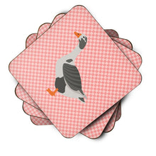 Load image into Gallery viewer, West of England Goose Pink Check Foam Coaster  BB7895FC