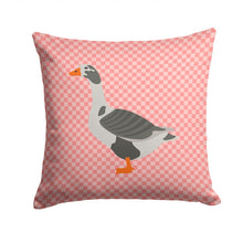 Load image into Gallery viewer, West of England Goose Pink Check Throw Pillow - 14x14 Decorative Pillow – Art for Your Home &amp; Patio BB7895PW1414