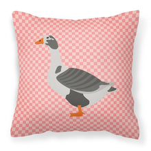 Load image into Gallery viewer, West of England Goose Pink Check Fabric Decorative Pillow BB7895PW1818