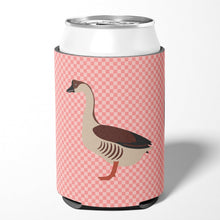Load image into Gallery viewer, Chinese Goose Pink Check Can or Bottle Hugger BB7896CC