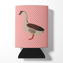Load image into Gallery viewer, Chinese Goose Pink Check Can or Bottle Hugger BB7896CC