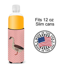 Load image into Gallery viewer, Chinese Goose Pink Check   Hugger for slim cans