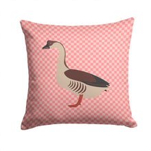 Load image into Gallery viewer, Chinese Goose Pink Check Throw Pillow - 14x14 Decorative Pillow – Art for Your Home &amp; Patio BB7896PW1414