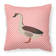 Load image into Gallery viewer, Chinese Goose Pink Check Fabric Decorative Pillow BB7896PW1818