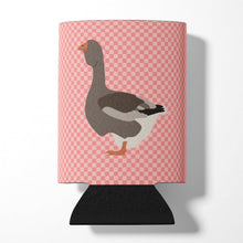 Load image into Gallery viewer, Toulouse Goose Pink Check Can or Bottle Hugger BB7897CC