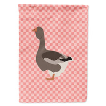 Load image into Gallery viewer, Toulouse Goose Pink Check Flag Canvas House Size BB7897CHF