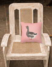 Load image into Gallery viewer, Toulouse Goose Pink Check Fabric Decorative Pillow BB7897PW1818