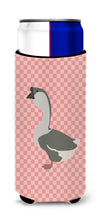 Load image into Gallery viewer, African Goose Pink Check   Hugger for slim cans