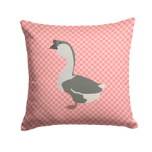 Load image into Gallery viewer, African Goose Pink Check Throw Pillow - 14x14 Decorative Pillow – Art for Your Home &amp; Patio BB7899PW1414