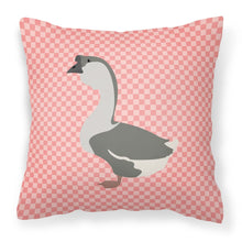 Load image into Gallery viewer, African Goose Pink Check Fabric Decorative Pillow BB7899PW1818