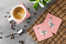 Load image into Gallery viewer, Buff Grey Back Goose Pink Check Foam Coaster  BB7901FC