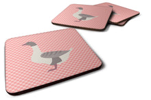 Load image into Gallery viewer, Buff Grey Back Goose Pink Check Foam Coaster  BB7901FC