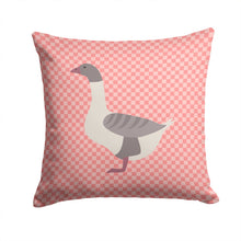 Load image into Gallery viewer, Buff Grey Back Goose Pink Check Throw Pillow - 14x14 Decorative Pillow – Art for Your Home &amp; Patio BB7901PW1414