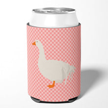 Load image into Gallery viewer, Sebastopol Goose Pink Check Can or Bottle Hugger BB7902CC