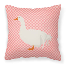 Load image into Gallery viewer, Sebastopol Goose Pink Check Fabric Decorative Pillow BB7902PW1818