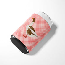 Load image into Gallery viewer, Pomeranian Rogener Goose Pink Check Can or Bottle Hugger BB7903CC