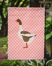 Load image into Gallery viewer, Pomeranian Rogener Goose Pink Check Garden Flag - Outdoor Decorative Yard Flag