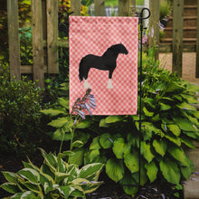 Load image into Gallery viewer, Pomeranian Rogener Goose Pink Check Garden Flag - Outdoor Decorative Yard Flag