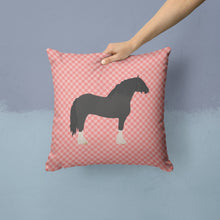 Load image into Gallery viewer, Pomeranian Rogener Goose Pink Check Throw Pillow - 14x14 Decorative Pillow – Art for Your Home &amp; Patio BB7904PW1414