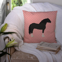 Load image into Gallery viewer, Pomeranian Rogener Goose Pink Check Throw Pillow - 14x14 Decorative Pillow – Art for Your Home &amp; Patio BB7904PW1414