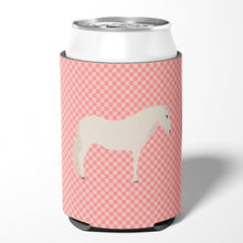 Load image into Gallery viewer, Paso Fino Horse Pink Check Can or Bottle Hugger BB7905CC