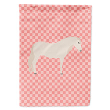 Load image into Gallery viewer, Paso Fino Horse Pink Check Flag Canvas House Size BB7905CHF