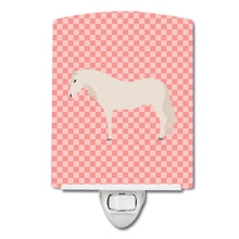 Load image into Gallery viewer, Paso Fino Horse Pink Check Ceramic Night Light BB7905CNL