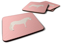 Load image into Gallery viewer, Paso Fino Horse Pink Check Foam Coaster  BB7905FC