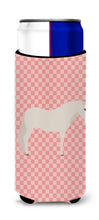 Load image into Gallery viewer, Paso Fino Horse Pink Check   Hugger for slim cans