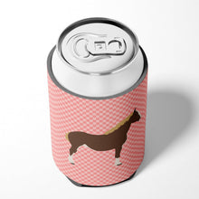 Load image into Gallery viewer, Percheron Horse Pink Check Can or Bottle Hugger BB7906CC