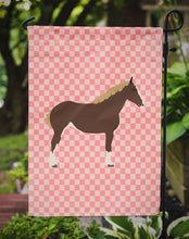 Load image into Gallery viewer, Percheron Horse Pink Check Garden Flag - Outdoor Decorative Yard Flag