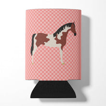 Load image into Gallery viewer, Pinto Horse Pink Check Can or Bottle Hugger BB7907CC