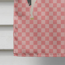 Load image into Gallery viewer, Pinto Horse Pink Check Flag Canvas House Size BB7907CHF