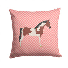 Load image into Gallery viewer, Pinto Horse Pink Check Throw Pillow - 14x14 Decorative Pillow – Art for Your Home &amp; Patio BB7907PW1414