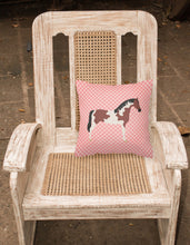 Load image into Gallery viewer, Pinto Horse Pink Check Fabric Decorative Pillow BB7907PW1818