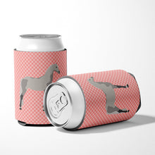 Load image into Gallery viewer, Orlov Trotter Horse Pink Check Can or Bottle Hugger BB7908CC